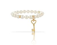 bransoletka z perełek z kluczykiem (b23/kor/195au)