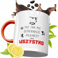 Kubek Pomarańczowy Dla Piłkarza Prezent Z Nadrukiem Ze Zdjęciem