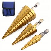 Zestaw wierteł stożkowych stopniowych HSS 4-32 mm 3 szt. SilverTools