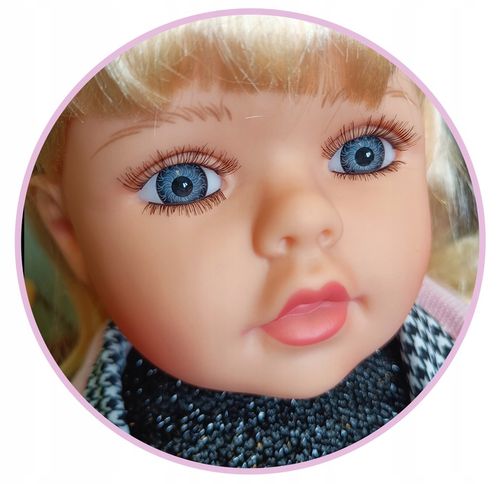 Lalka bobas jak żywa duża 56cm miękka interaktywna mówi śpiewa 2języki uczy na Arena.pl