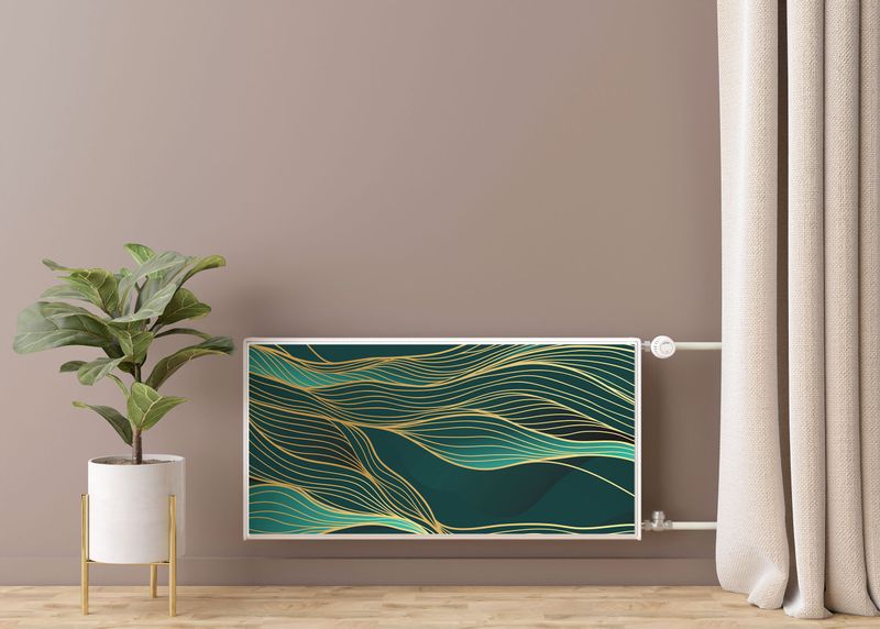 Mata MAGNETYCZNA Grzejnika Abstrakcja Fale Styl Line-art 100cm x 60cm zdjęcie 7