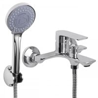 Bateria wannowa prysznicowa ścienna natryskowa chrom - Yoka