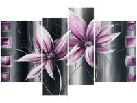 130CM 85 OBRAZ 4 ELEM ZGRANY DUET ŚCIENNY