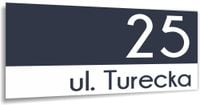 Tabliczka ADRESOWA METALOWY NUMER DOMU DUŻA ALUMINIOWA 40x20 numer posesji
