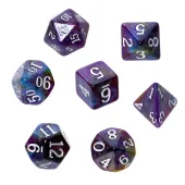 Zestaw kości do gier fabularnych - komplet kości RPG - Droga Mleczna 7szt