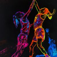 Plakat 90x90cm Mecz W Kosza