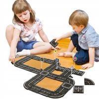 KLOCKI MAGNETYCZNE TOR SAMOCHODOWY DROGA ZE ZNAKAMI 50 ELEMENTÓW PLAYMAGS