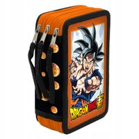 Piórnik szkolny Dragon Ball z wyposażeniem dla dzieci rozkładany potrójny