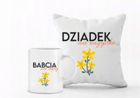 Zestaw PODUSZKA i KUBEK personalizowany PREZENT DLA dziadka RÓŻNE WZORY