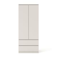 Szafa ubraniowa MAJA 80 cm 2D2S kaszmir dwudrzwiowa półki drążek szuflady