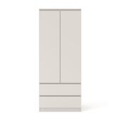Szafa ubraniowa MAJA 80 cm 2D2S kaszmir dwudrzwiowa półki drążek szuflady