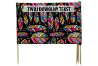 PARAWAN PLAŻOWY Kolorowe liście z indywidualnym napisem 8 PANELI 36.8