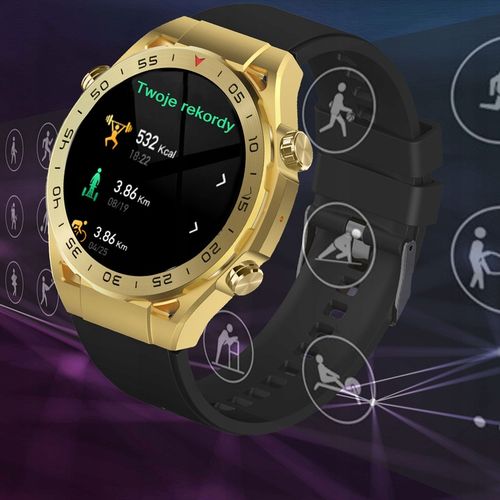 Zegarek męski SMARTWATCH GRAVITY odbieranie połączeń 1.39" wielofunkcyjny na Arena.pl