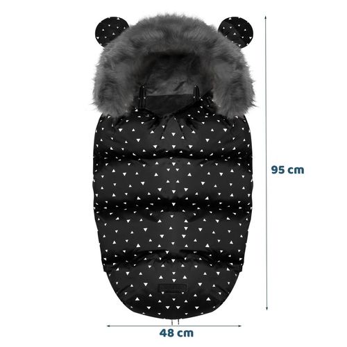 Śpiworek do wózka, sanek Elmi Ricokids - czarny w trójkąty na Arena.pl