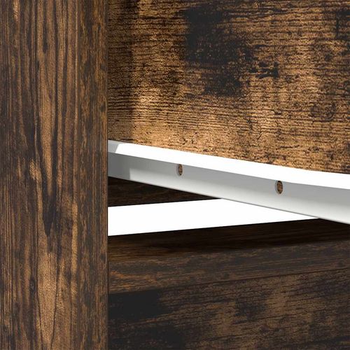 Komoda z drewna klejonego dąb wędzony 29,5x34x119,5 cm na Arena.pl