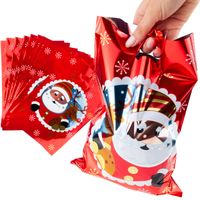 Worki Torebki Na Prezenty, Foliowe Woreczki, Mikołajki, Świąteczne,  10Szt.