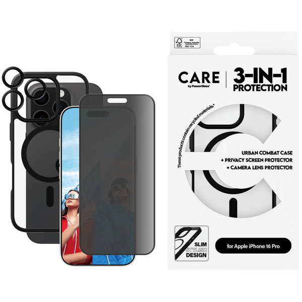 panzerglass flagship 3-in-1 privacy bundle iphone 16 pro zdjęcie 1
