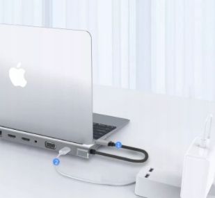 STACJA DOKUJĄCA HUB ADAPTER USB-C 12w1 RJ45 2x HDMI 4K ETHERNET VGA USB 3.0 na Arena.pl