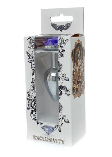 plug jewellery silver plug rose  purple na Arena.pl