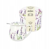 Kubek z zaparzaczem Duo porcelanowy wielokolorowy 430 ml Classic Lavender