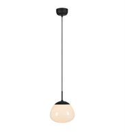 Loftowa lampa wisząca Rise nad kuchenną wyspę czarna biała