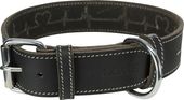 TRIXIE Rustic Heartbeat Obroża psa skórzana ze skóry czarna 47–55cm/4cm L
