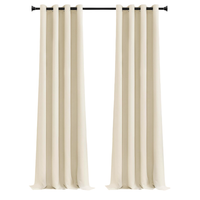 Zasłony zaciemniające termiczne na przelotkach 2 szt. 140x280 cm beżowe