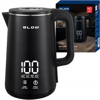 CZAJNIK ELEKTRYCZNY REGULACJA TEMPERATURY 2200W LED BEZPRZEWODOWY CZARNY