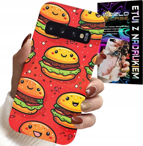 ETUI DO SAMSUNG GALAXY S10 PLUS - SŁODKIE UŚMIECHNIĘTE BURGERY POKROWIEC na Arena.pl