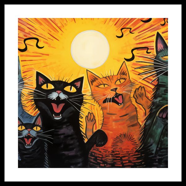 Plakat 50x50cm Kocie Koncertowanie zdjęcie 3