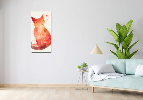 Obraz 40x90cm Akwarelowy Kot na Arena.pl
