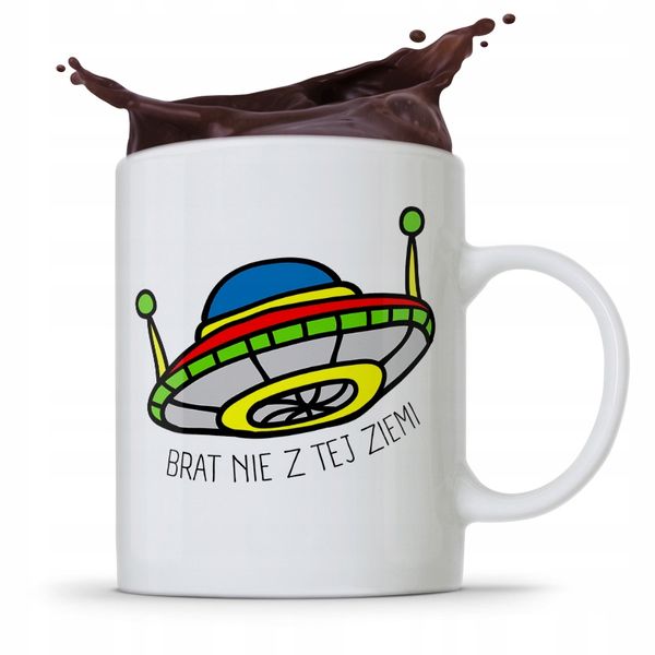 Kubek Prezent Dla Brata Braciszka Nie Z Tej Ziemi Z Nadrukiem Ze Zdjęciem zdjęcie 1