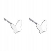 Kolczyki Srebro 925 Motyle Motylki Sztyft