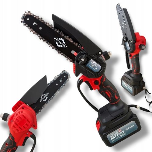 PIŁA ŁAŃCUCHOWA BEZSZCZOTKOWA AKUMULATOROWA PILARKA 6" + 8" CALI 2 AKU na Arena.pl