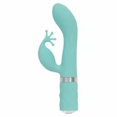 pillow talk kinky teal - dwusilnikowy model punktu g i łechtaczki