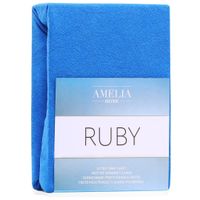 Prześcieradło frotte z gumką RUBY 240x220 niebieskie AmeliaHome