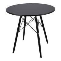 nowoczesny skandynawski czarny okrągły stół do salonu jadalni kuchni