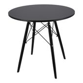 nowoczesny skandynawski czarny okrągły stół do salonu jadalni kuchni