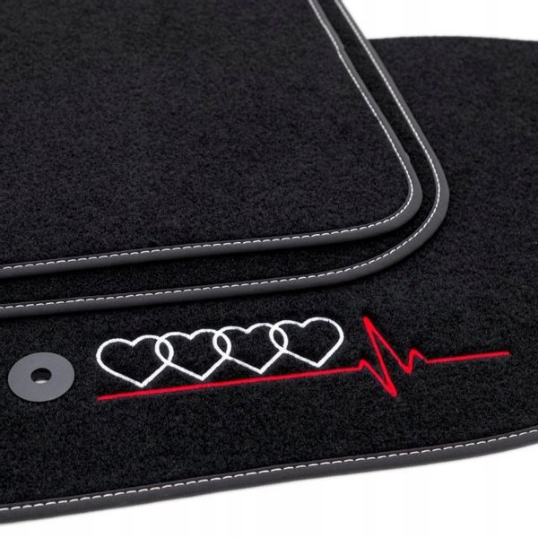 Dywaniki welurowe LOGO AUDI A4 B6 B7 2001-2007 zdjęcie 1