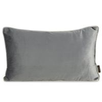 Poszewka Melia 2 30x50 cm stalowa welwetowa z lamówką