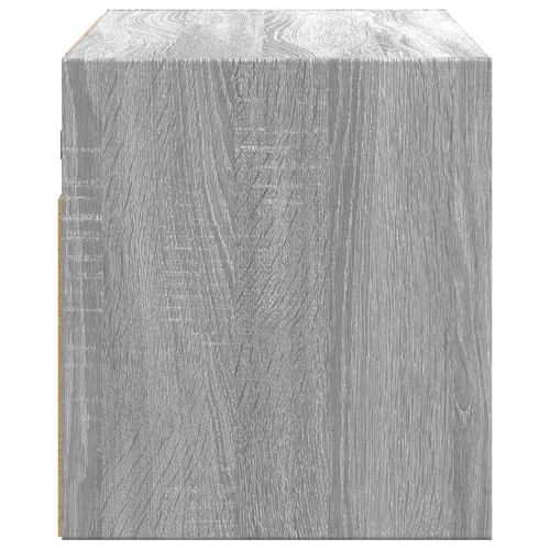 Ścienna szafka TV z LED, szary dąb sonoma, 80x31x35 cm na Arena.pl