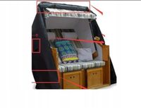 Pokrowiec na kosz plażowy, narzuta na łóżko plażowe. Czarny