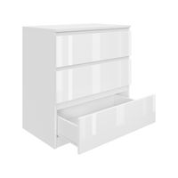 Komoda biała połysk AVEN 70 cm z 3 szufladami różne kolory DARMOWA DOSTAWA