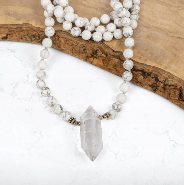 Naszyjnik Mala myga Kryształ górski Howlit zdjęcie 4