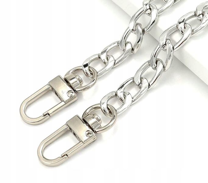 Pasek do torebki torby łańcuch długi Srebrny metal F117_100CM_Srebrny zdjęcie 5