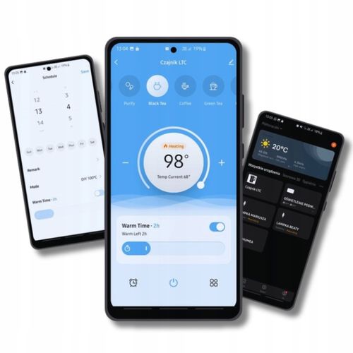 Czajnik Elektryczny SMART Wifi Regulacja Temperatury Aplikacja 1,7l Czarny na Arena.pl