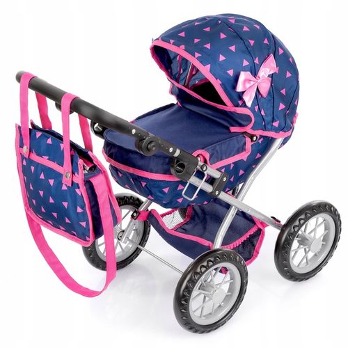 KINDERPLAY WÓZEK DLA LALEK GŁĘBOKI GONDOLA SKŁADANY TORBA REGULOWANA RĄCZKA na Arena.pl