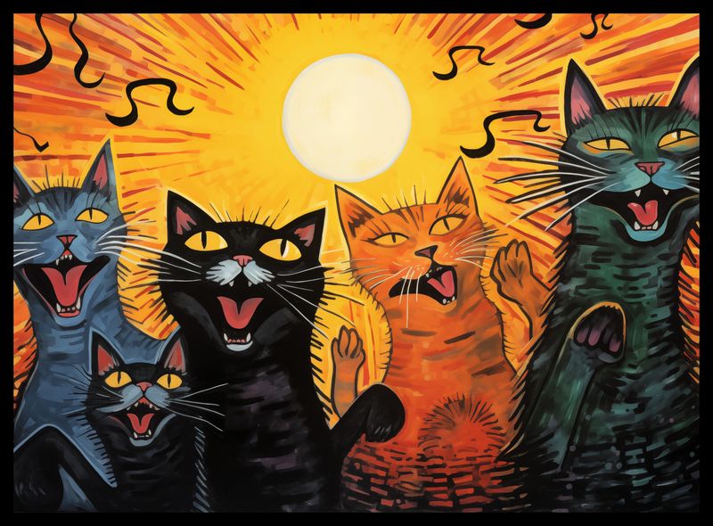 Plakat 55x40cm Kocie Koncertowanie zdjęcie 2