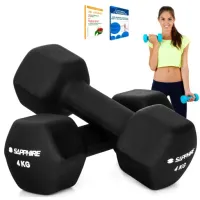 HANTLE NEOPRENOWE hantelki 2x4KG ZESTAW fitness 8kg CIĘŻARKI DO ĆWICZEŃ