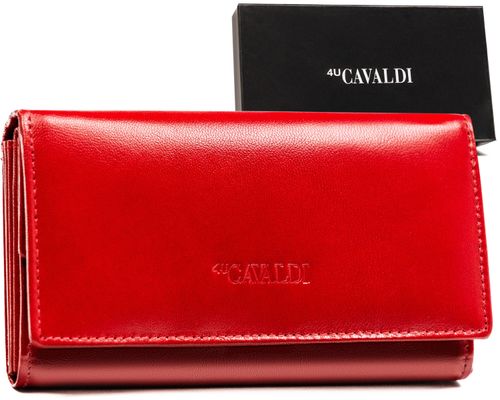 duży, skórzany portfel damski z systemem rfid - cavaldi na Arena.pl